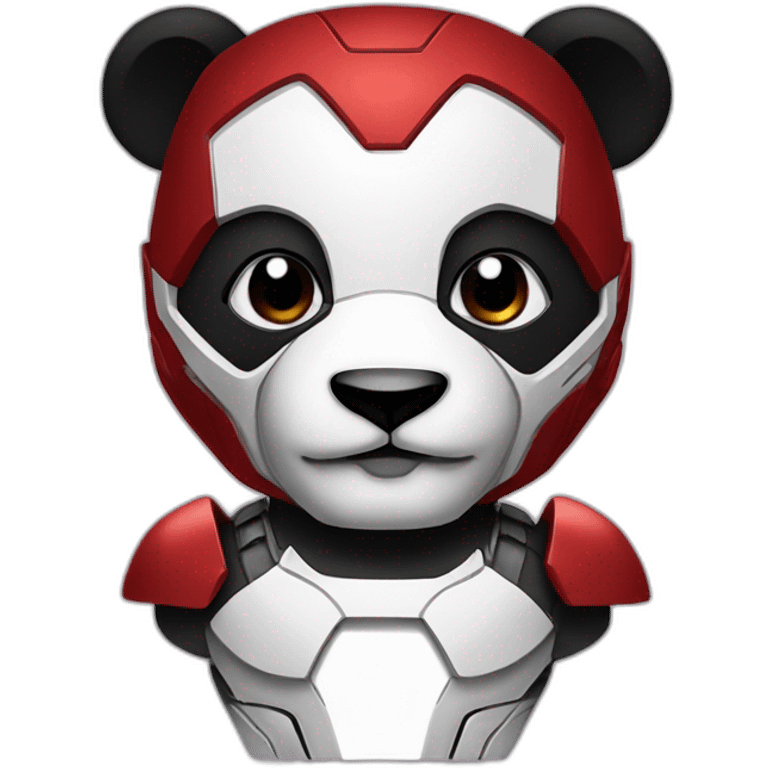 Iron Man Superhero Panda emoji