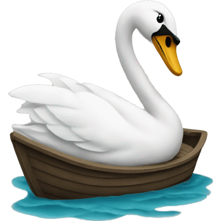 Swan bill boat  emoji