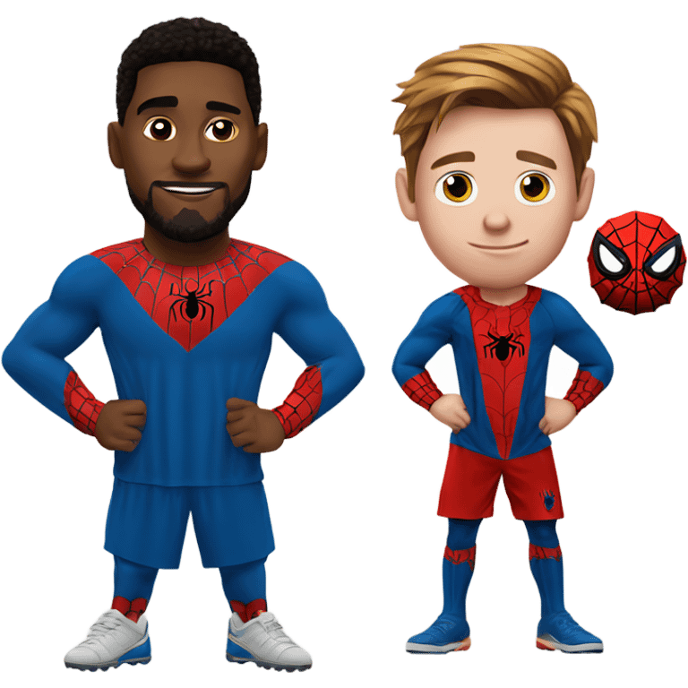 Messi with Spider- man emoji