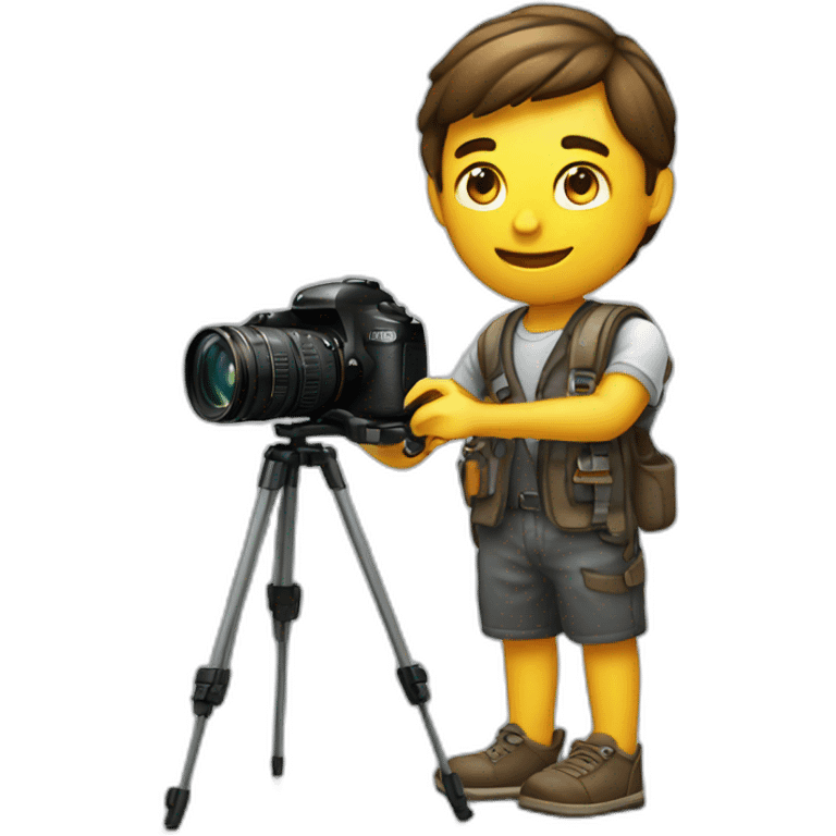 Photographer with camera and tripod emoji