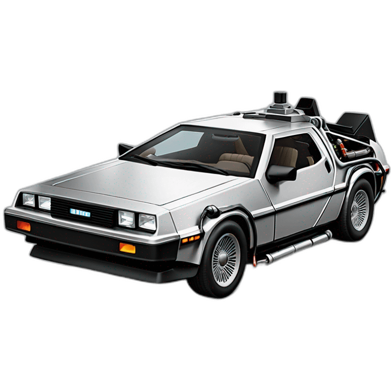 DeLorean Time Machine back to the future emoji