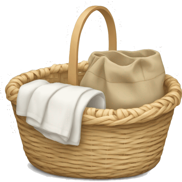 Beige-and-white-clothes-basket emoji