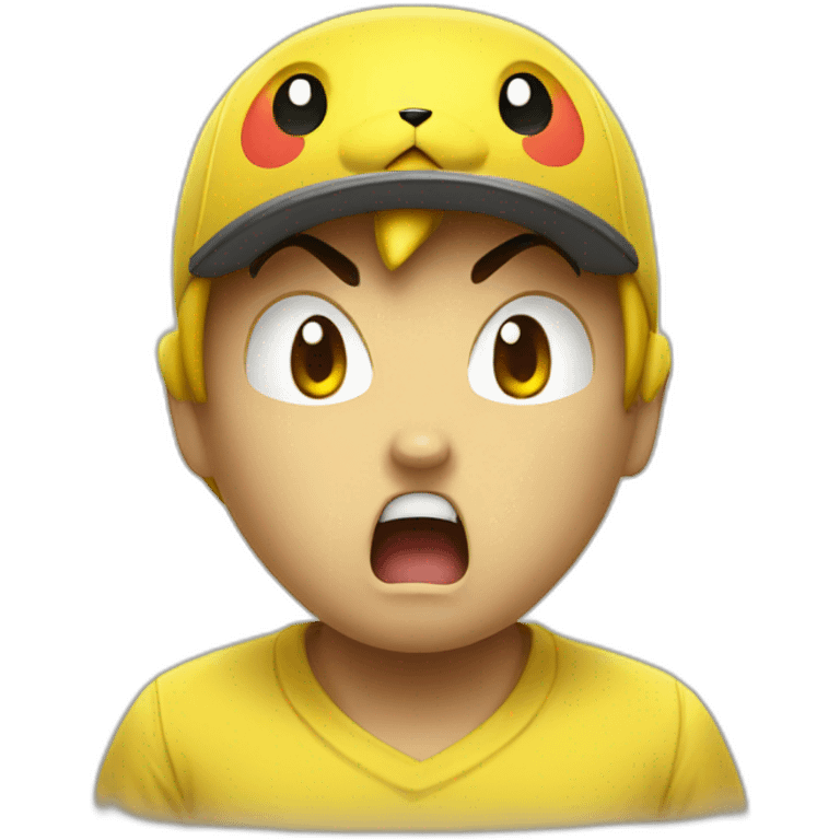 Pikachu angry emoji