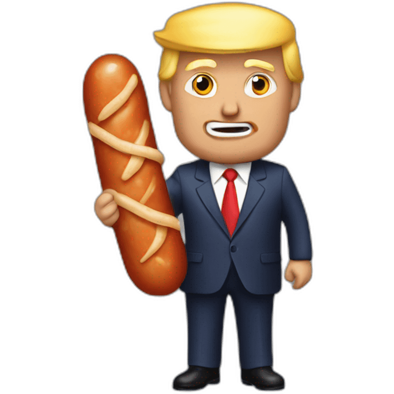 trump-holding-his-sausage emoji