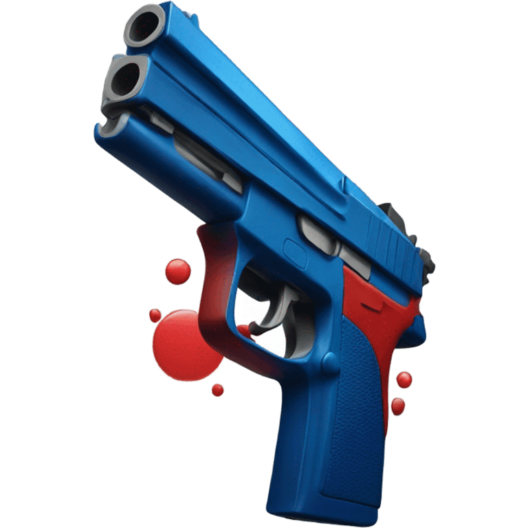 Red and blue gun  emoji