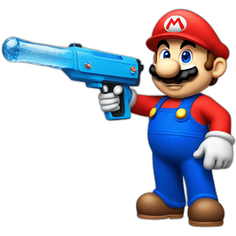 mario with a water gun emoji