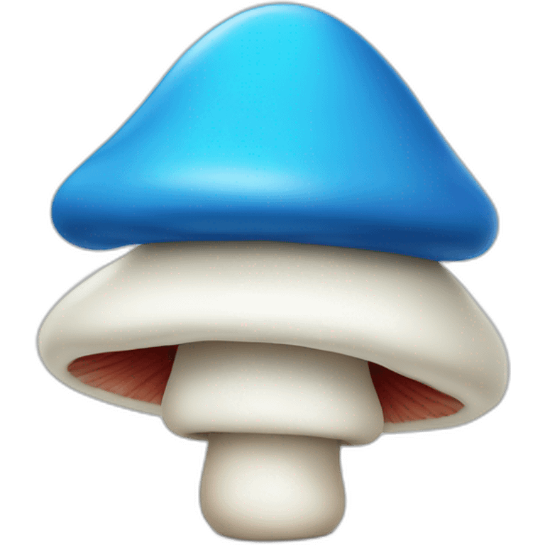 Smurf blue cat mushroom hat emoji