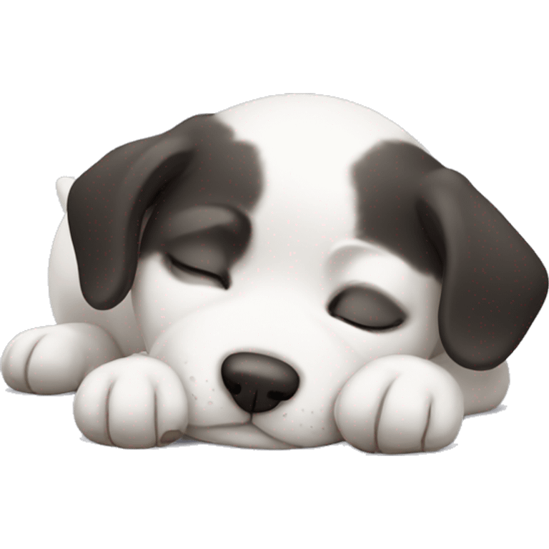 White puppy sleeping emoji