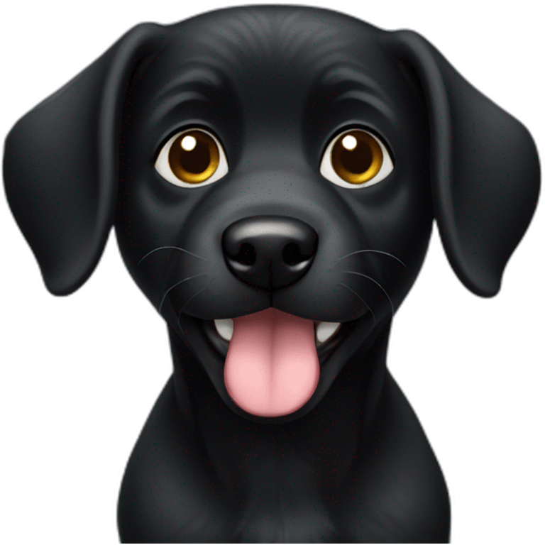 little black dog emoji