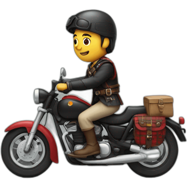 man with kilt on a motorbike emoji