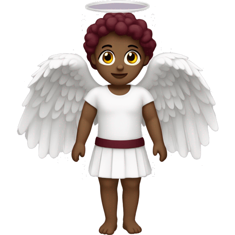 burgundy white angel emoji