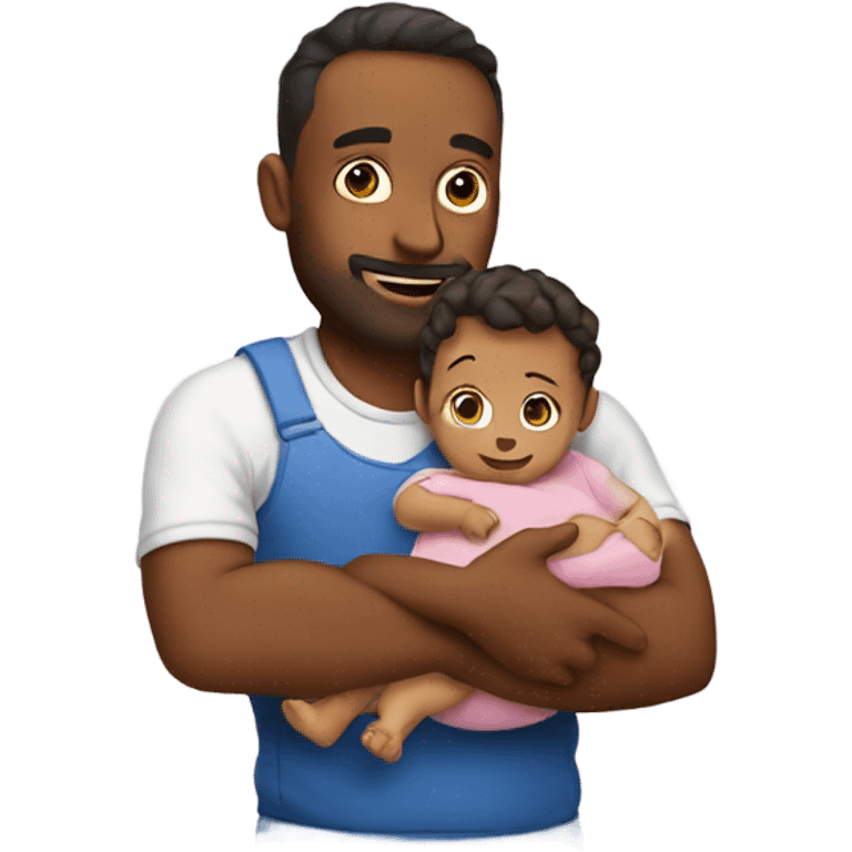 Dad holding baby emoji