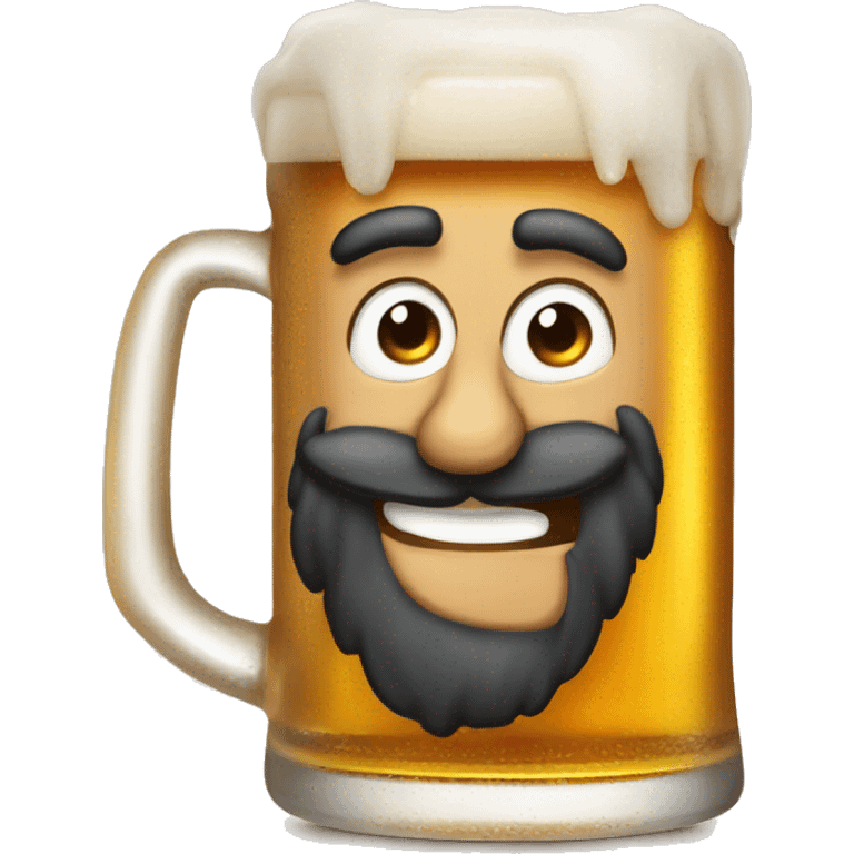 Birra con la faccia arabiata emoji