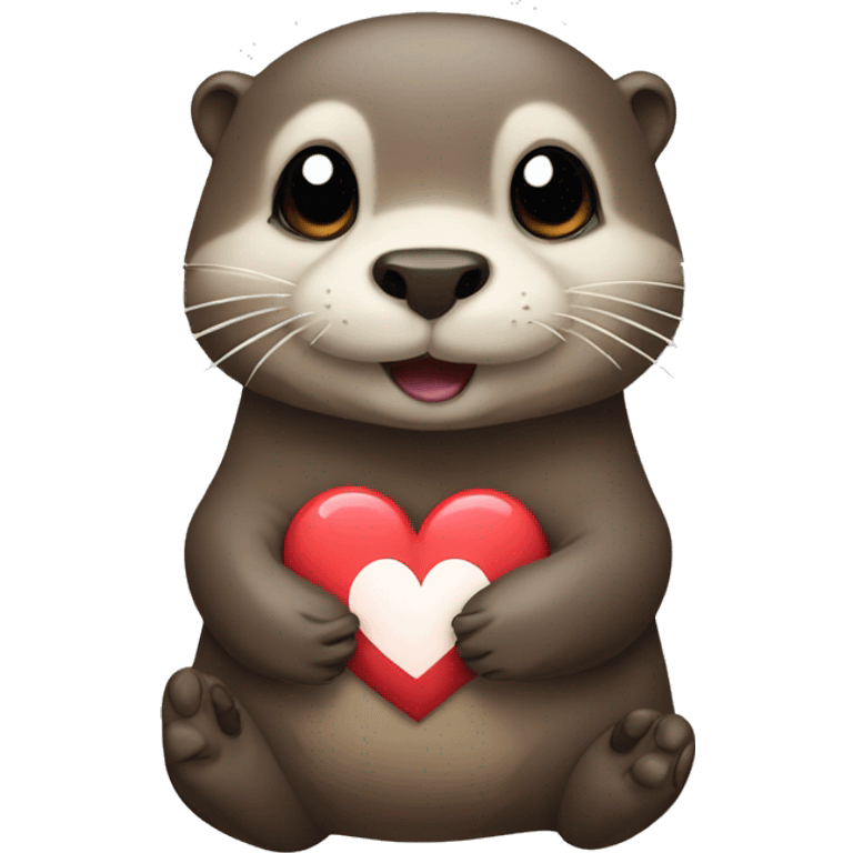 Otter with heart eyes emoji