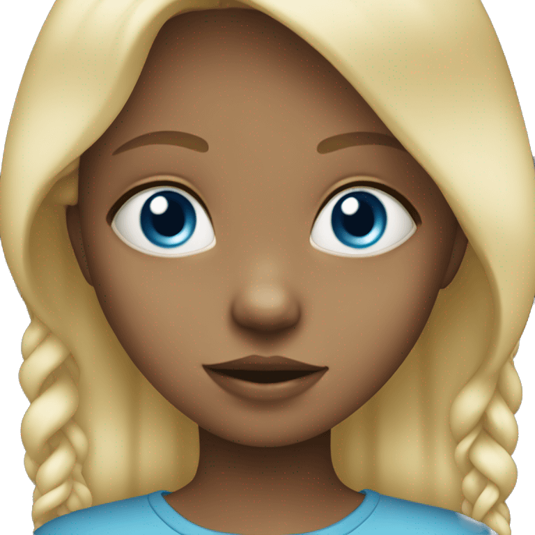 Blue-eyed blond child emoji