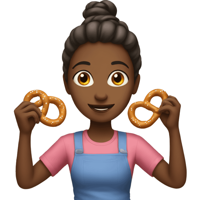 girl making pretzels  emoji