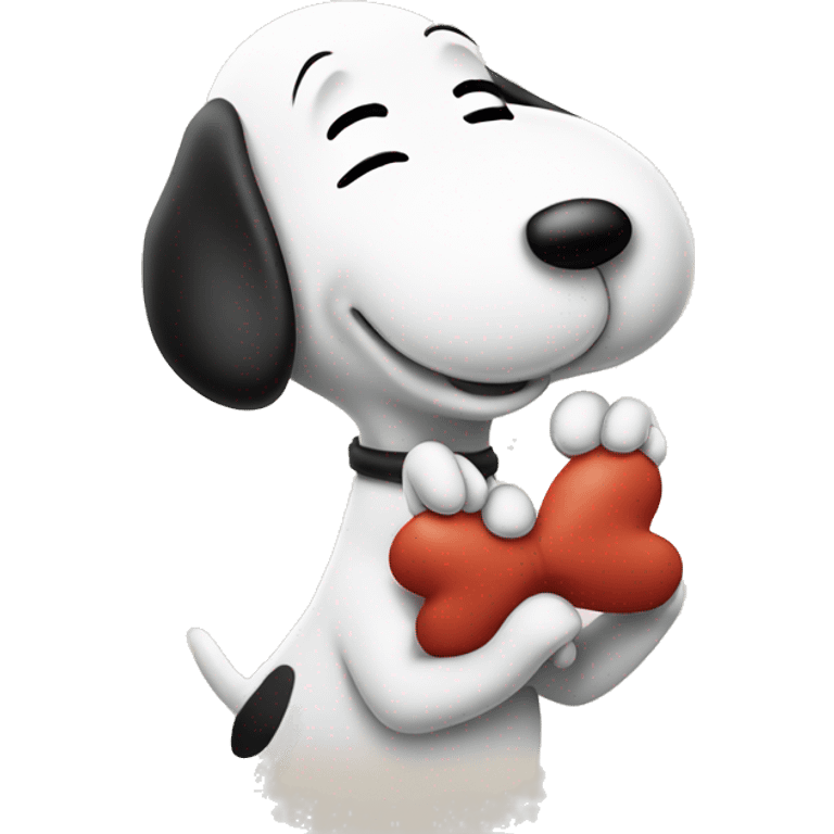 Snoopy blowing a kiss emoji