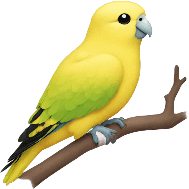 Yellow budgerigar emoji