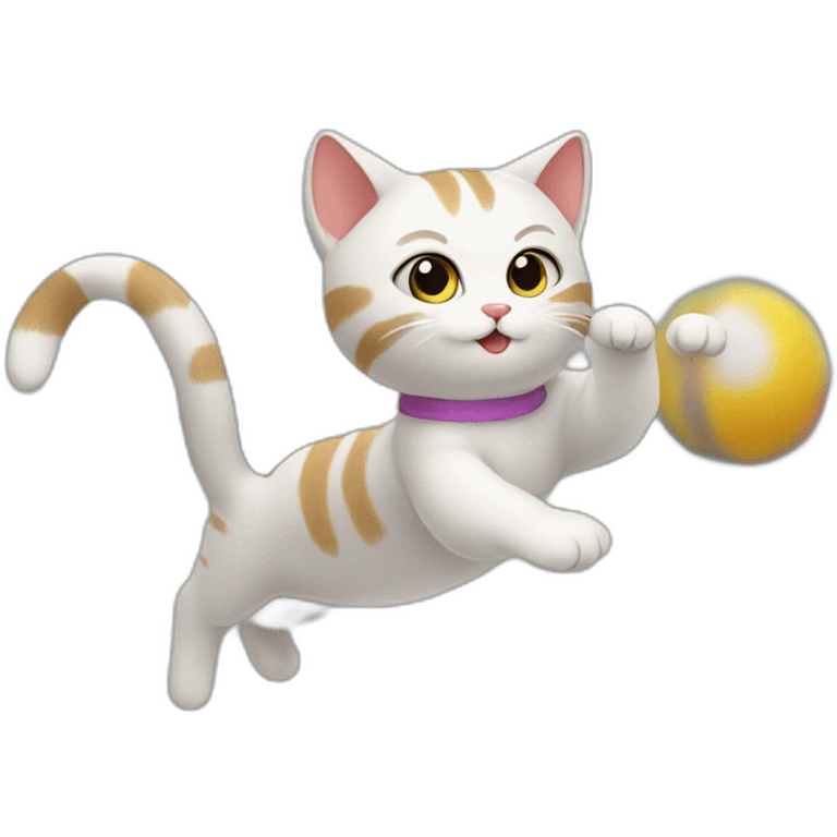 Gymnastic cat emoji