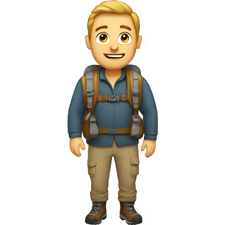 white guy hiker emoji