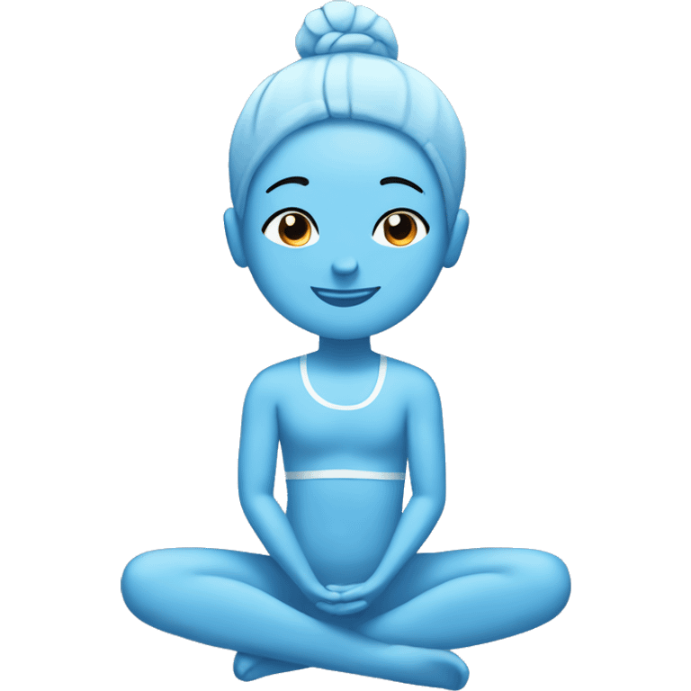 pastel blue yoga emoji