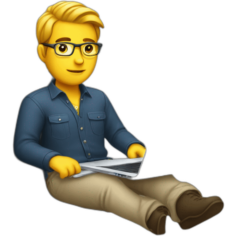 developer with laptop stylish emoji