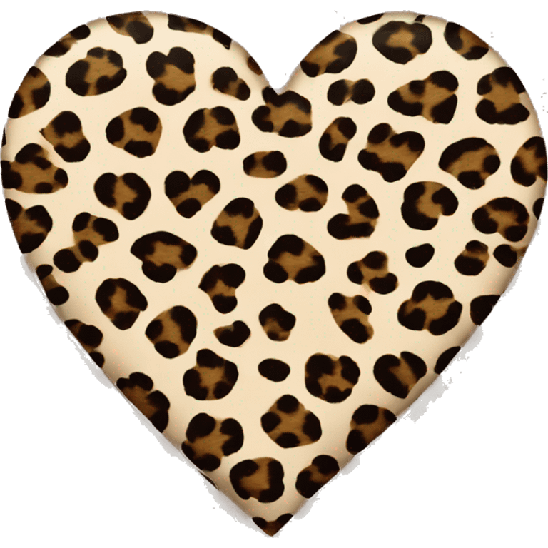 heart with a leopard print patern emoji