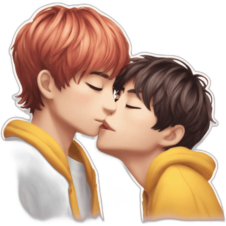 Taehyung kissing jungkook emoji