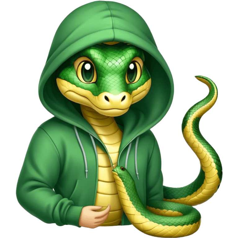 snake wearing a hoodie emoji