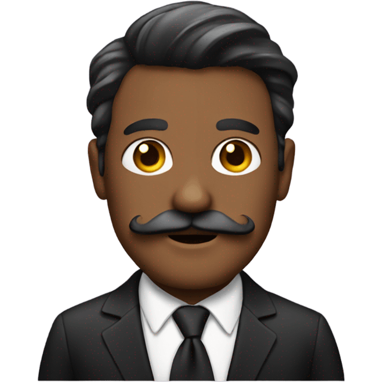 A man with a mustache and in a suit emoji style emoji