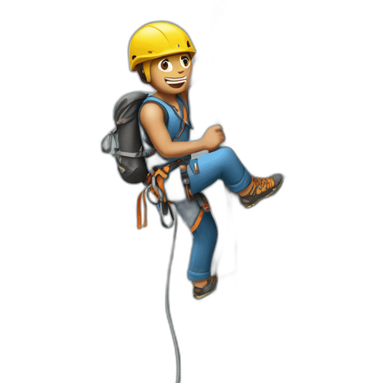 rock-climbing man emoji