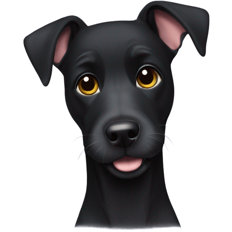 Black patterdale terrier emoji