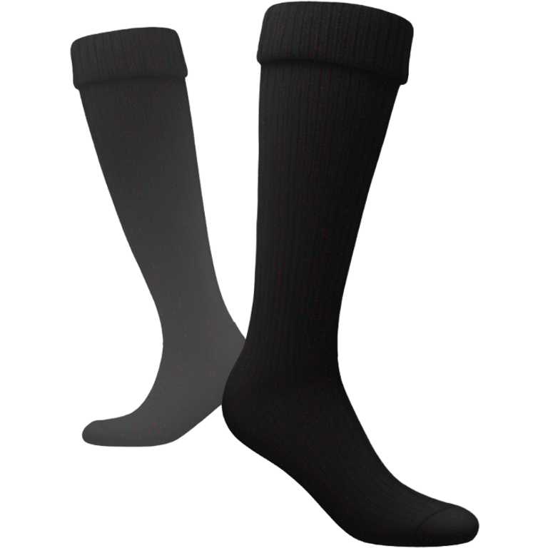  Plain Black  very long socks emoji