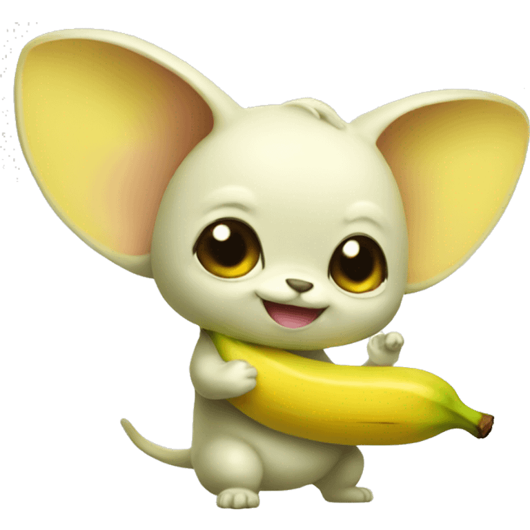 Grogu with banana  emoji