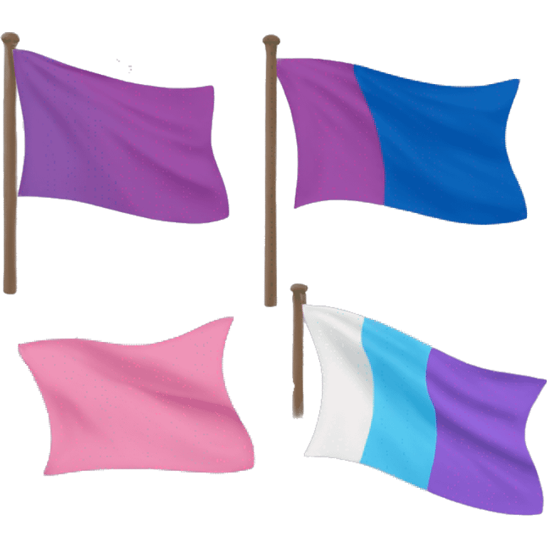 Bandiera con colori Rosa, viola e  blu emoji