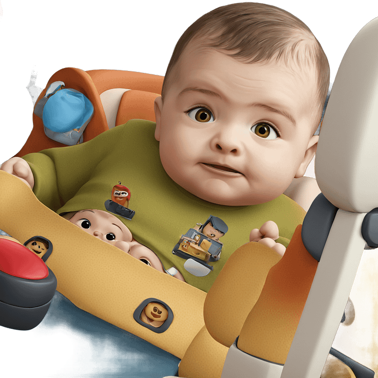 fat baby in vehicle emoji