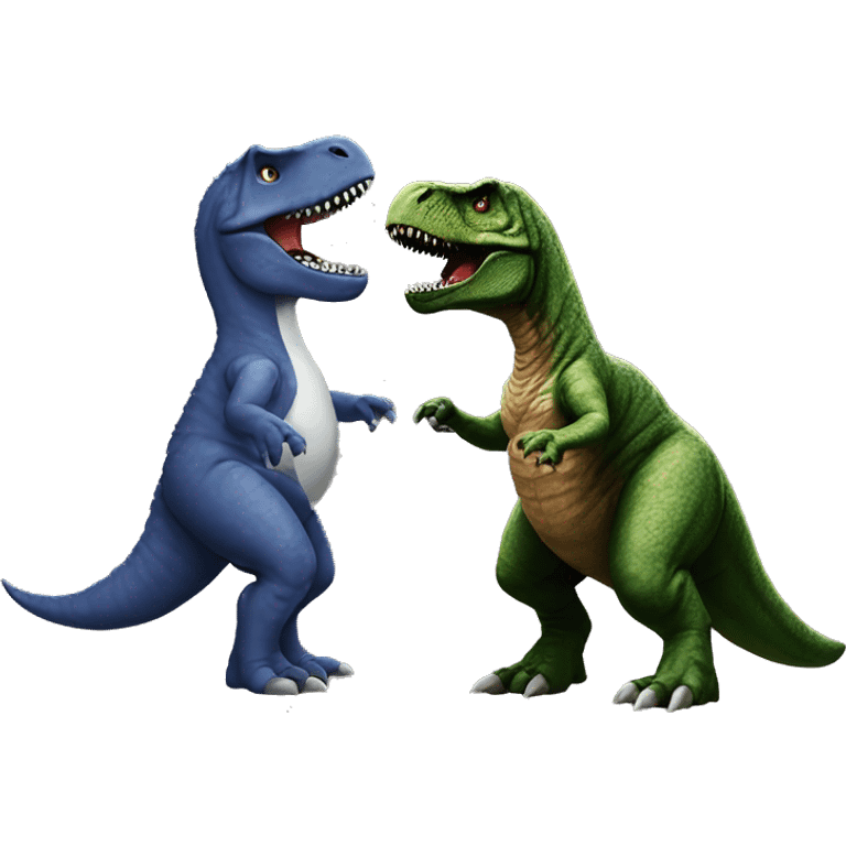 T-Rex vs Godzilla emoji