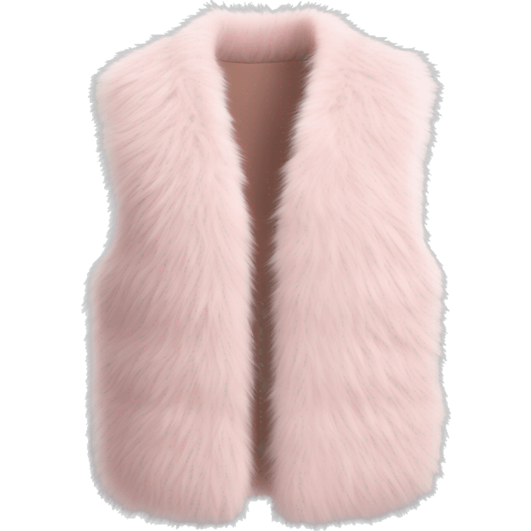 Pale pink fur gilet emoji