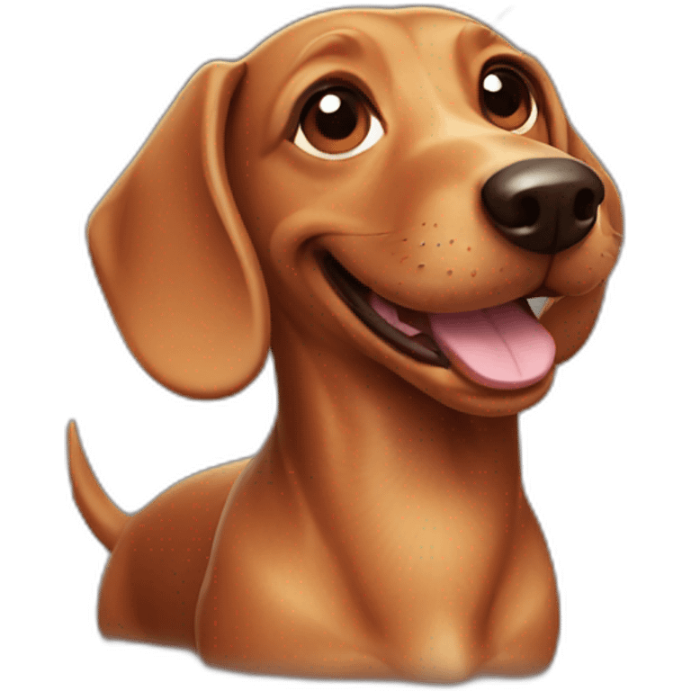 happy dachshund emoji