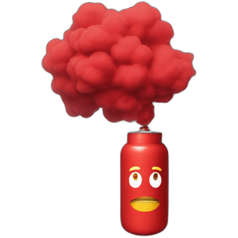 red smoke bomb emoji