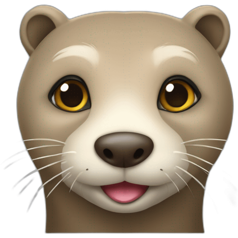 Une loutre qui fait un cœur emoji