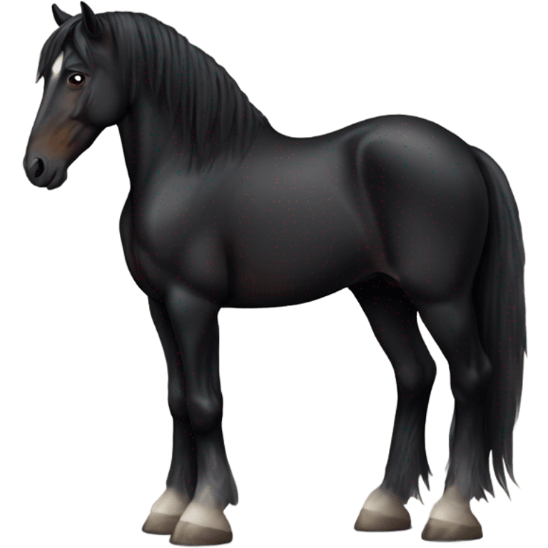 Black draught horse emoji