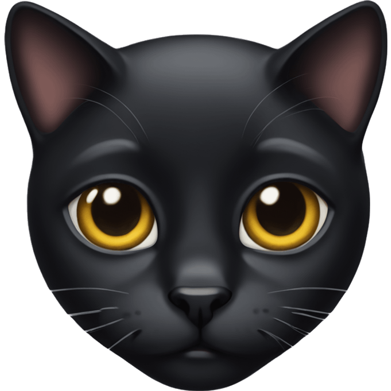 Black cat with one eye emoji