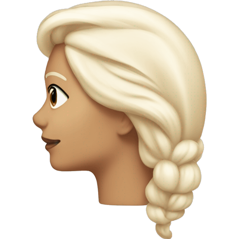 Cream colored barrette  emoji