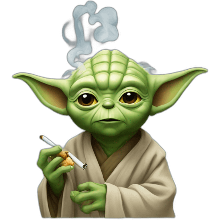 Yoda smoking emoji