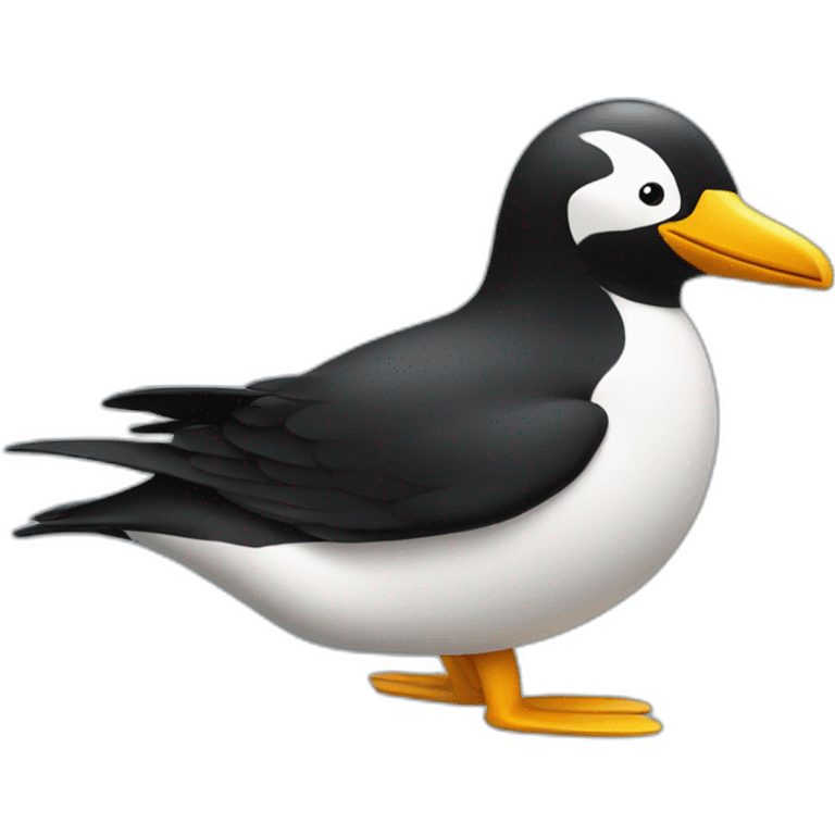 Pingouin qui ne glisse pas loin emoji