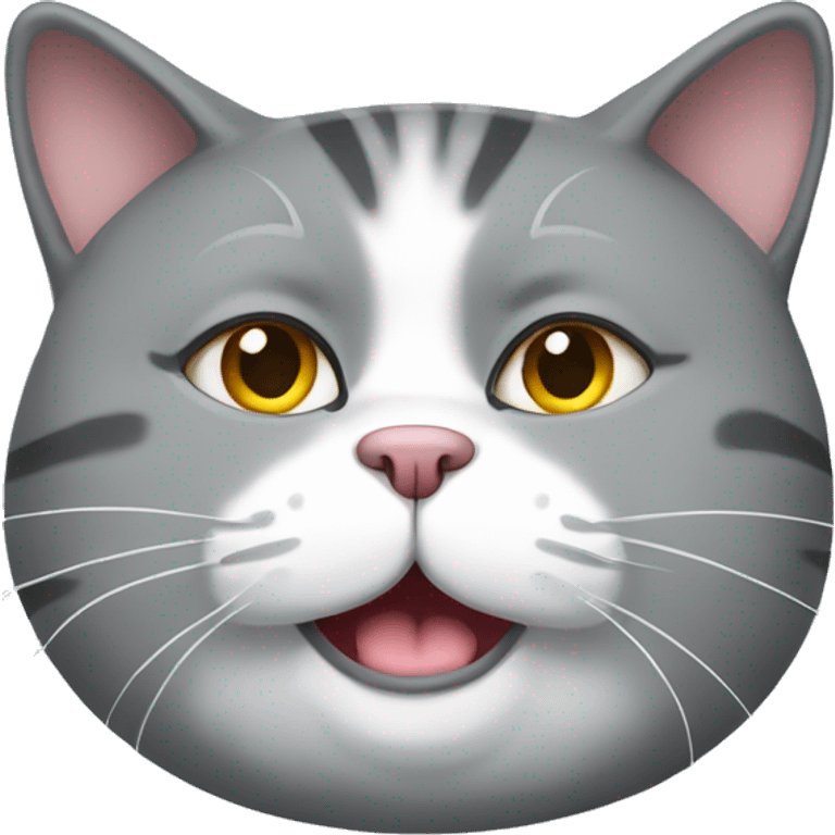 Grey fat cat emoji