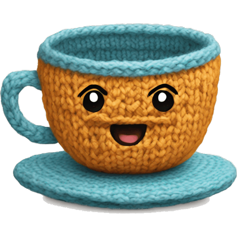 Knitted teacup  emoji