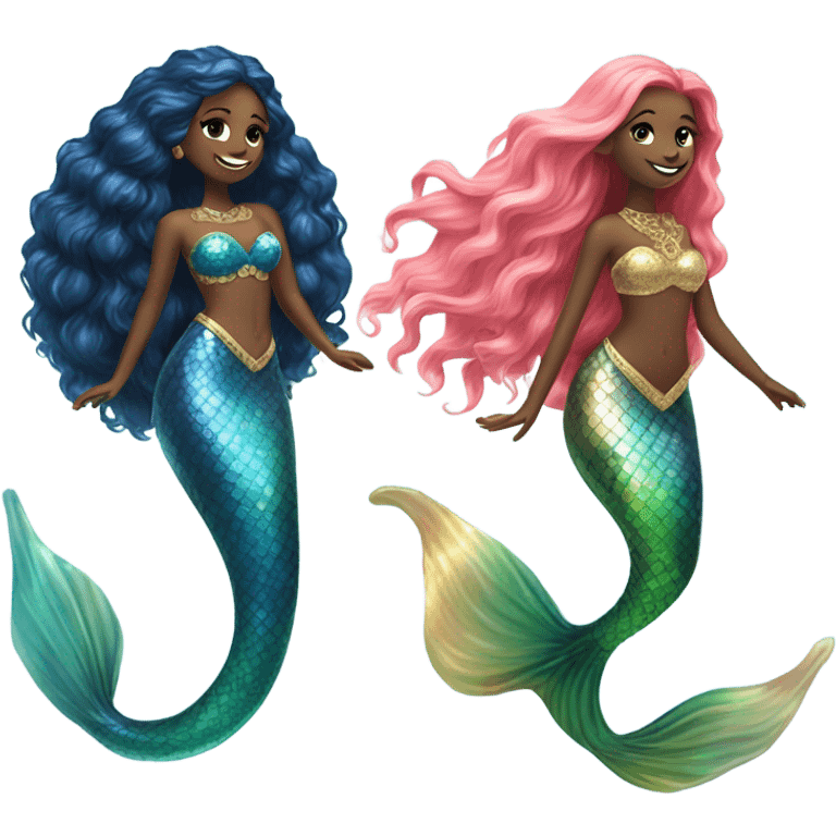 ￼ Berlin and Aviv as mermaids ￼ emoji