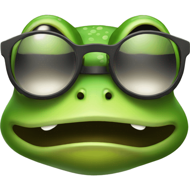 Frog with sunglasses emoji